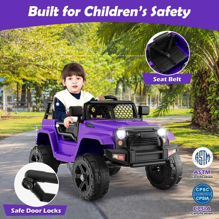 12V Battery Powered Kids Electric Ride-On Truck Car with Remote Control and Headlights Trend Times 6