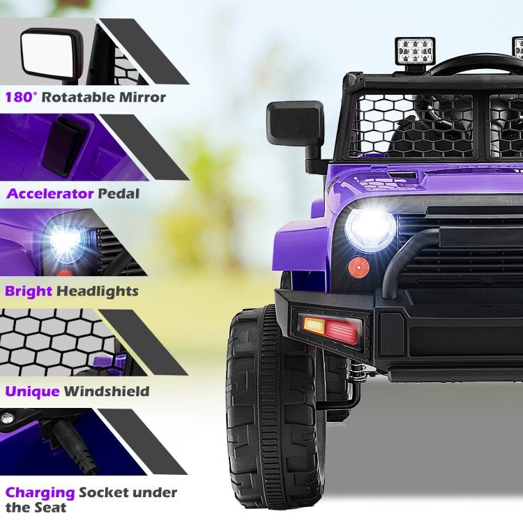 12V Battery Powered Kids Electric Ride-On Truck Car with Remote Control and Headlights Trend Times 7