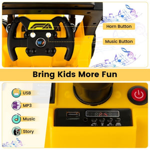 12V Battery Powered Kids Electric Ride-On Tractor Car with Safety Belt Trend Times 8