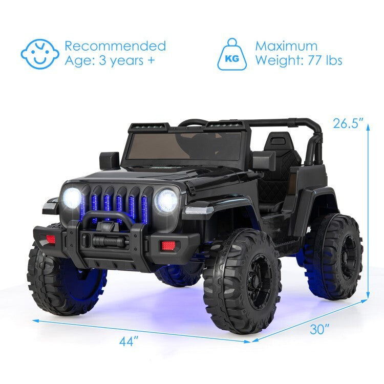12V Battery Powered Kids Ride-On Jeep Car Toy with Two Driving Modes and 2.4G Remote Control Trend Times 6