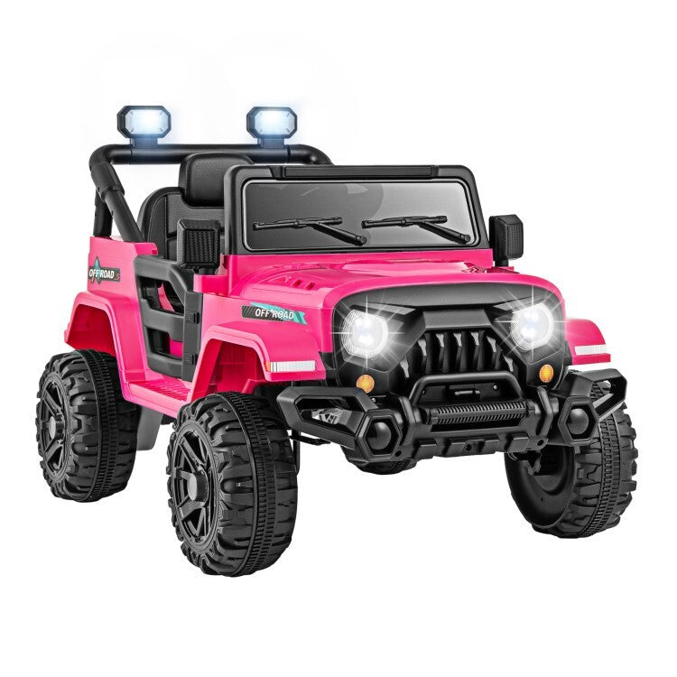 12V Battery-Powered Kids Ride-On Truck Car Toy with Remote Control and Threaded Wheels, 3 Speed Settings Trend Times 1
