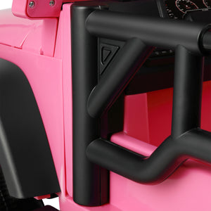 12V Pink and Black Kids Ride-On Truck with MP3, LED Lights, Remote Control, and Battery Cover Trend Times 14