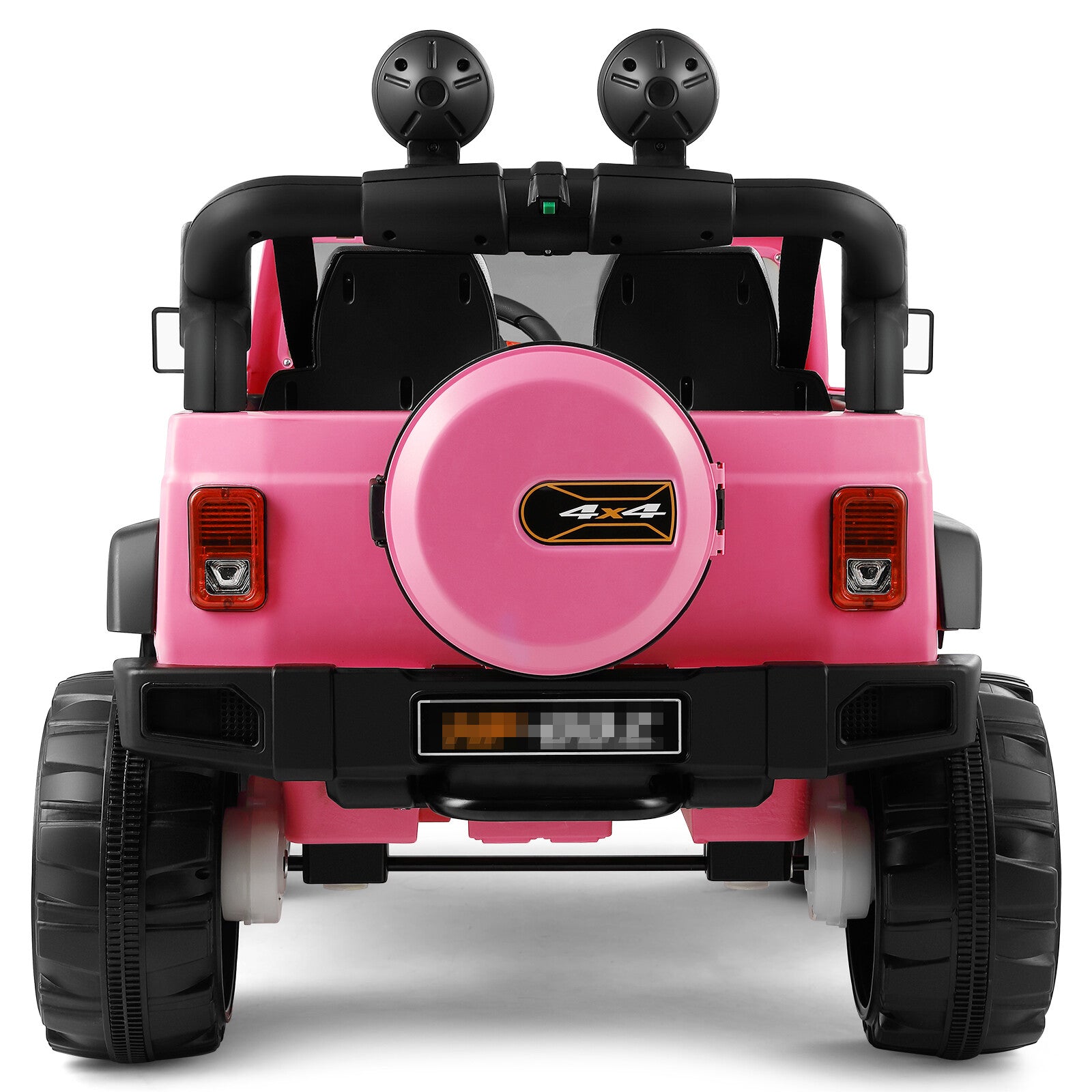 12V Pink and Black Kids Ride-On Truck with MP3, LED Lights, Remote Control, and Battery Cover Trend Times 16