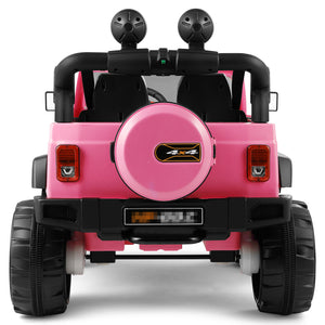 12V Pink and Black Kids Ride-On Truck with MP3, LED Lights, Remote Control, and Battery Cover Trend Times 16