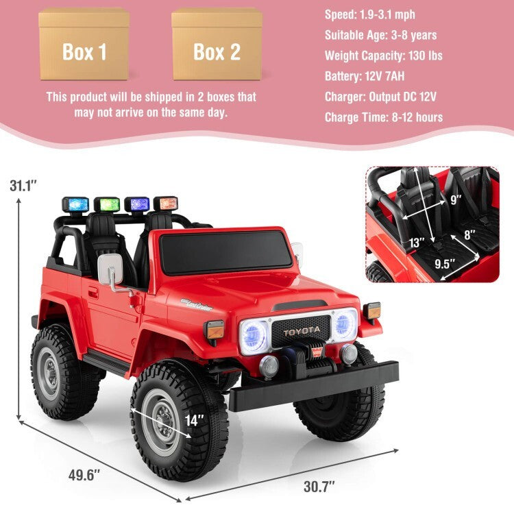 12V Battery Powered 2-Seat Kids Ride-On Car with 2.4G Remote Control Trend Times 2