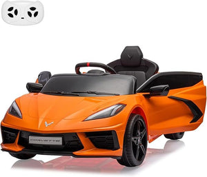 12V Battery Powered Licensed Corvette Ride-On Car for Kids with Music and LED Lights Trend Times 2
