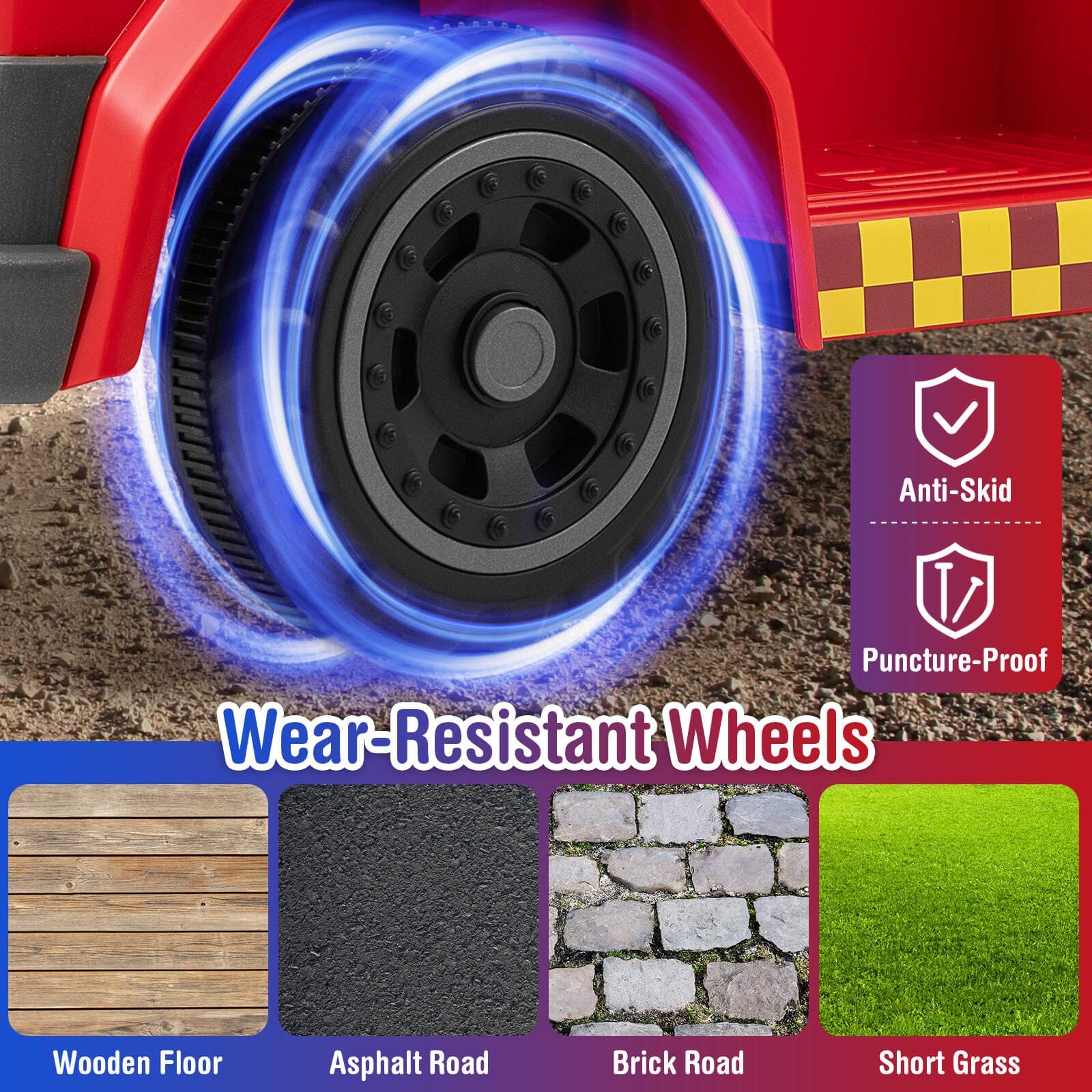 12V Battery-Powered Toy Car with Water Gun, Tank Interphone, Shovel, Wrench, and Music Features Trend Times 3