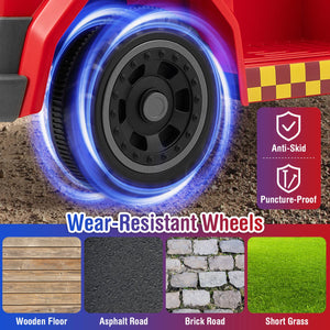 12V Battery-Powered Toy Car with Water Gun, Tank Interphone, Shovel, Wrench, and Music Features Trend Times 3