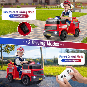 12V Battery-Powered Toy Car with Water Gun, Tank Interphone, Shovel, Wrench, and Music Features Trend Times 7
