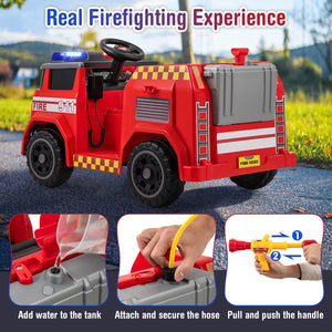 12V Battery-Powered Toy Car with Water Gun, Tank Interphone, Shovel, Wrench, and Music Features Trend Times 8