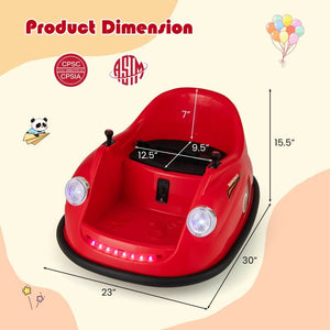 12V Battery-Powered Electric Ride-On Bumper Toy Car for Kids with Remote Control Trend Times 2