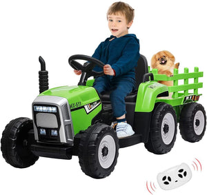 12V Battery-Powered Electric Tractor with Trailer and Remote Control for Toddlers Trend Times Variant 0