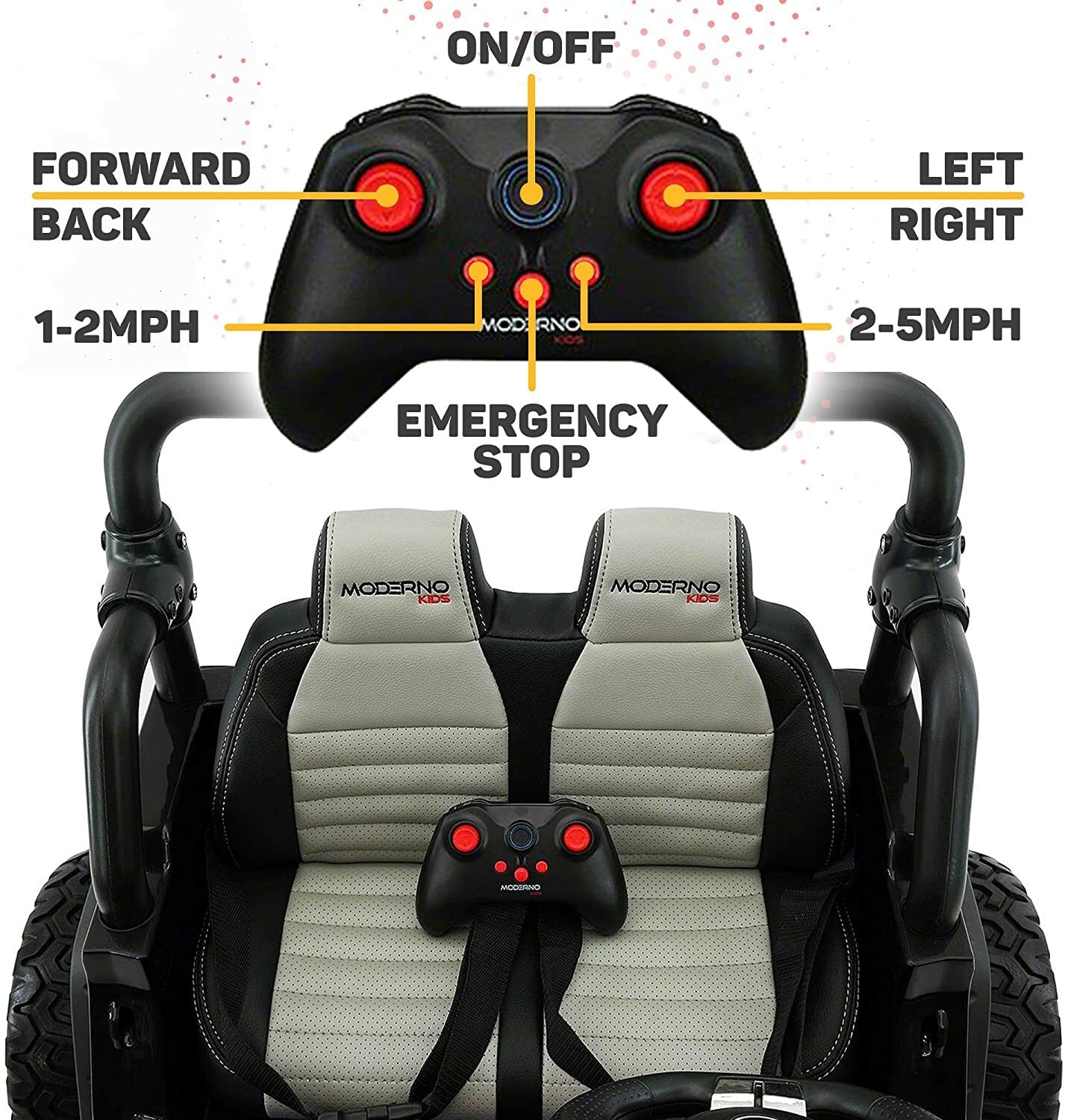 12V Battery Powered Kids Ride-On Truck Jeep with Dual Motors and Remote Control Trend Times 4
