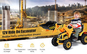 12V Battery-Powered Kids Ride-On Front Loader Excavator Dumper Truck Toy Trend Times 11