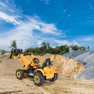 12V Battery-Powered Kids Ride-On Front Loader Excavator Dumper Truck Toy Trend Times 6