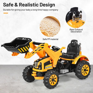 12V Battery-Powered Kids Ride-On Front Loader Excavator Dumper Truck Toy Trend Times 8