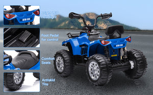 12V Battery-Powered Kids Ride-On ATV Quad Four Wheeler Toy with LED Headlights Trend Times 9