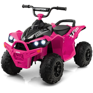 12V Battery Powered Kids Electric Ride-On ATV 4-Wheeler Quad Car with MP3 and Lights Trend Times 0