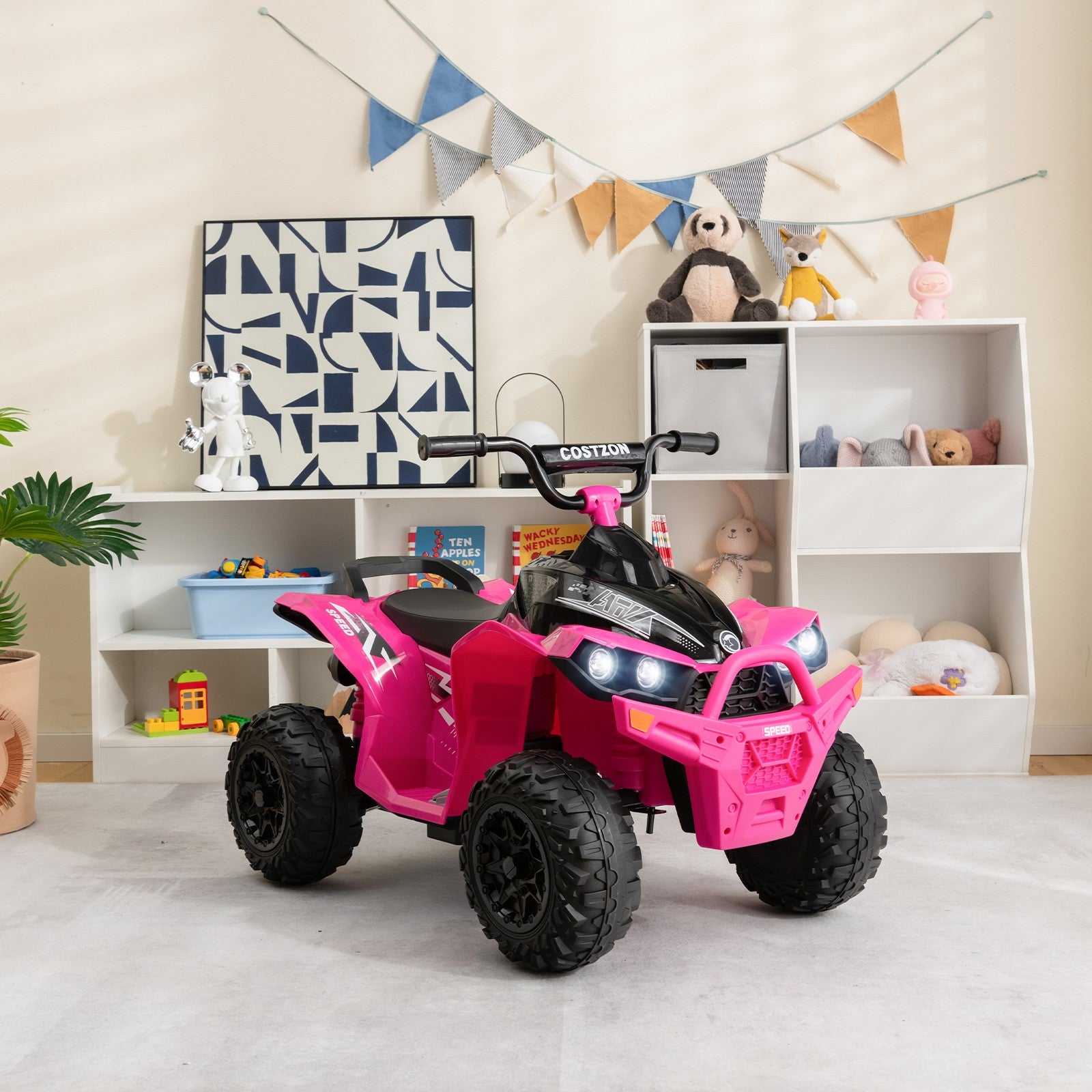 12V Battery Powered Kids Electric Ride-On ATV 4-Wheeler Quad Car with MP3 and Lights Trend Times 2