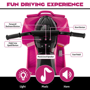 12V Battery Powered Kids Electric Ride-On ATV 4-Wheeler Quad Car with MP3 and Lights Trend Times 5