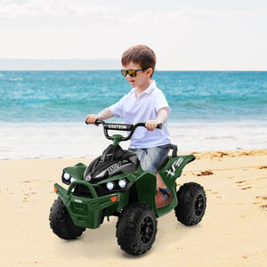 12V Battery Powered Kids Ride-On ATV with Bright Headlights and Built-in Music Green Trend Times 3