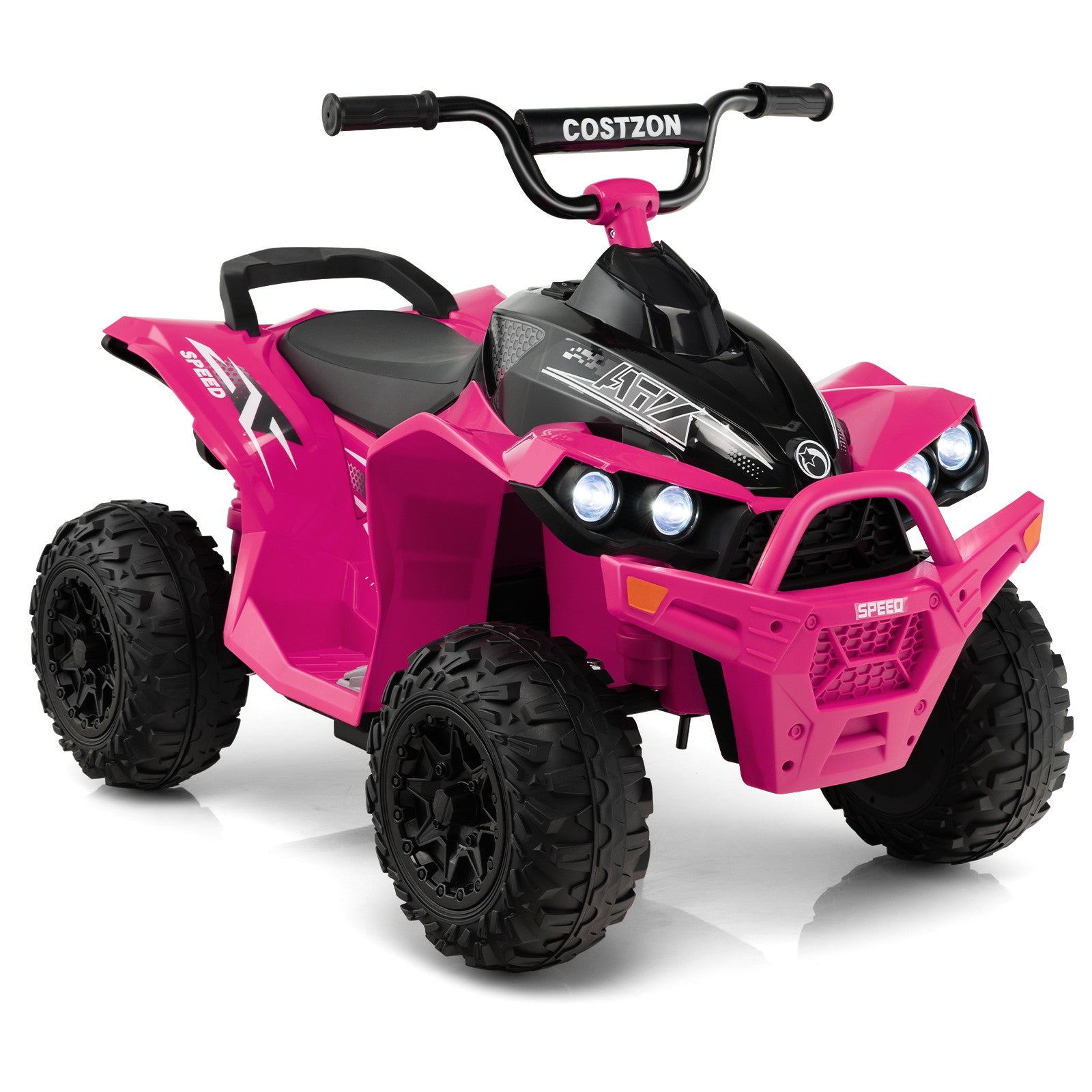 12V Battery-Powered Kids Ride-On ATV with Bright Headlights and Built-In Music Pink Trend Times Variant 0
