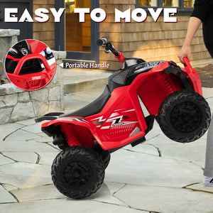 12V Battery-Powered Kids Ride-On ATV with Bright Headlights and Built-in Music Red Trend Times 6