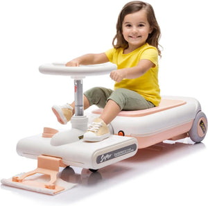 12V Battery-Powered Electric Kids Ride-On Go Kart with LED Lights, Music, and Cleaning Mop Trend Times 0