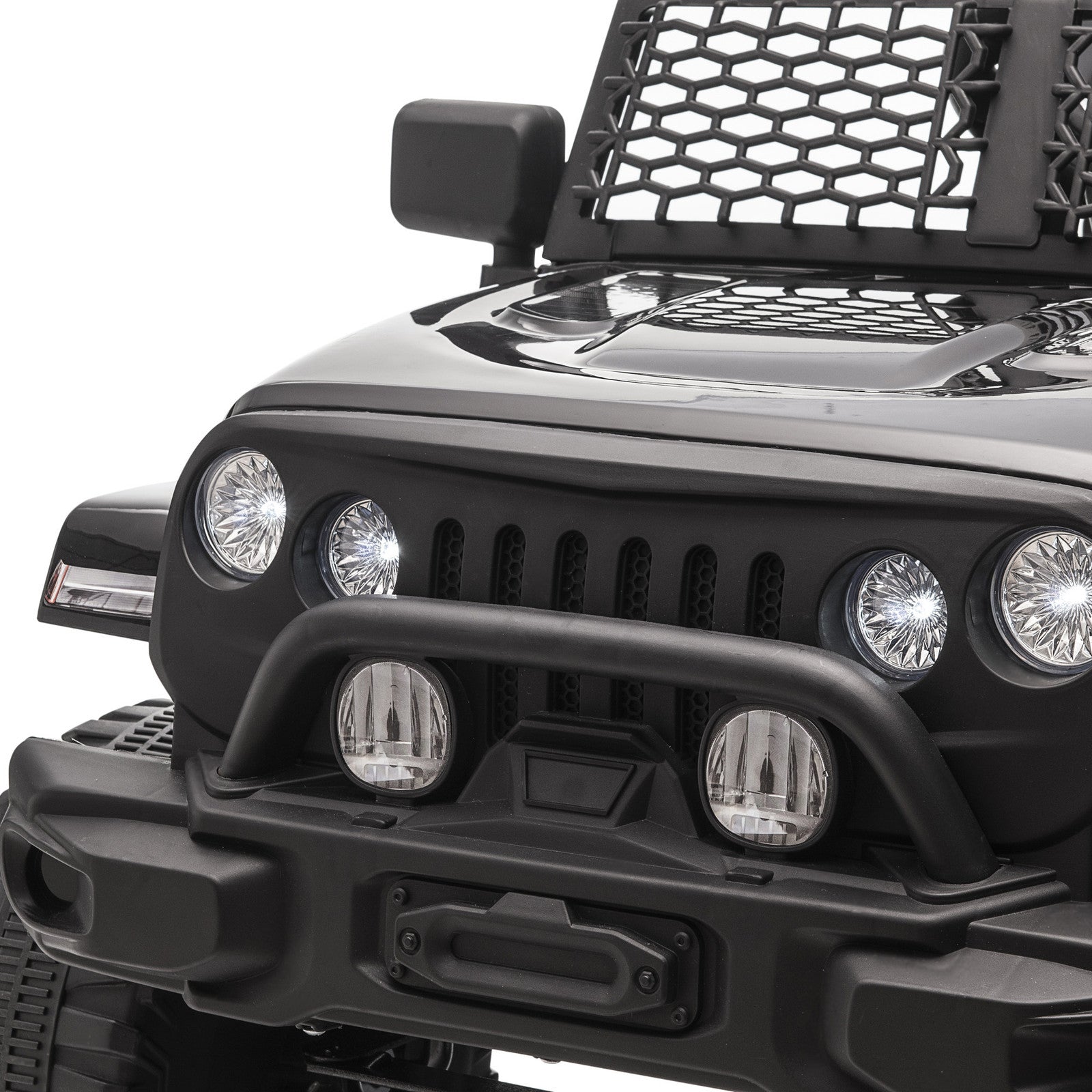 12V Battery-Powered Kids Ride-On Off-Road Truck Toy with Parent Remote Control Black Trend Times 10