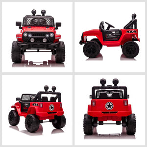 12V Battery-Powered Kids Ride-On Off-Road Truck Toy with Parent Remote Control Red Trend Times 9