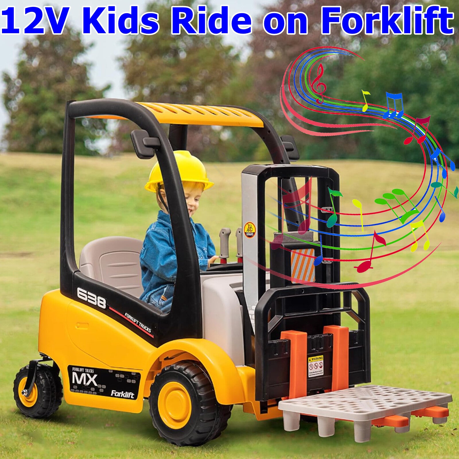 12V Battery Powered Kids Electric Ride-On Forklift Toy with Remote Control and Top Vehicle Trend Times 0