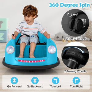 12V Battery-Powered Kids Electric Ride-On Bumper Car with Remote Control Trend Times 7