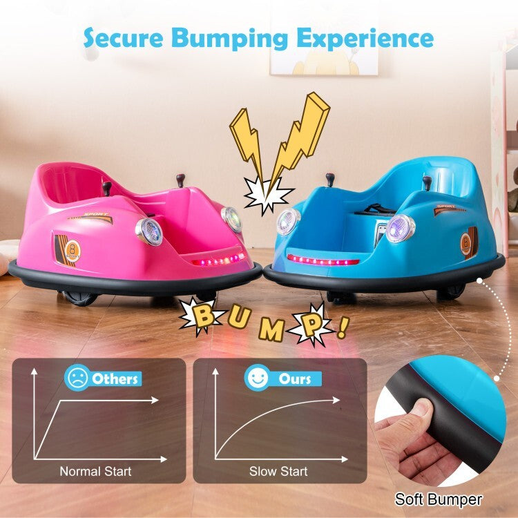 12V Battery-Powered Kids Electric Ride-On Bumper Car with Remote Control Trend Times 9