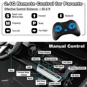 12V Battery Powered Kids Ride-On Electric Car with 2.4G Remote Control Trend Times 8