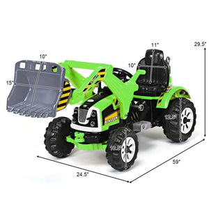 12V Battery Powered Kids Ride-On Excavator Dump Truck with Safety Belt Trend Times 2