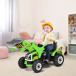 12V Battery Powered Kids Ride-On Excavator Dump Truck with Safety Belt Trend Times 3