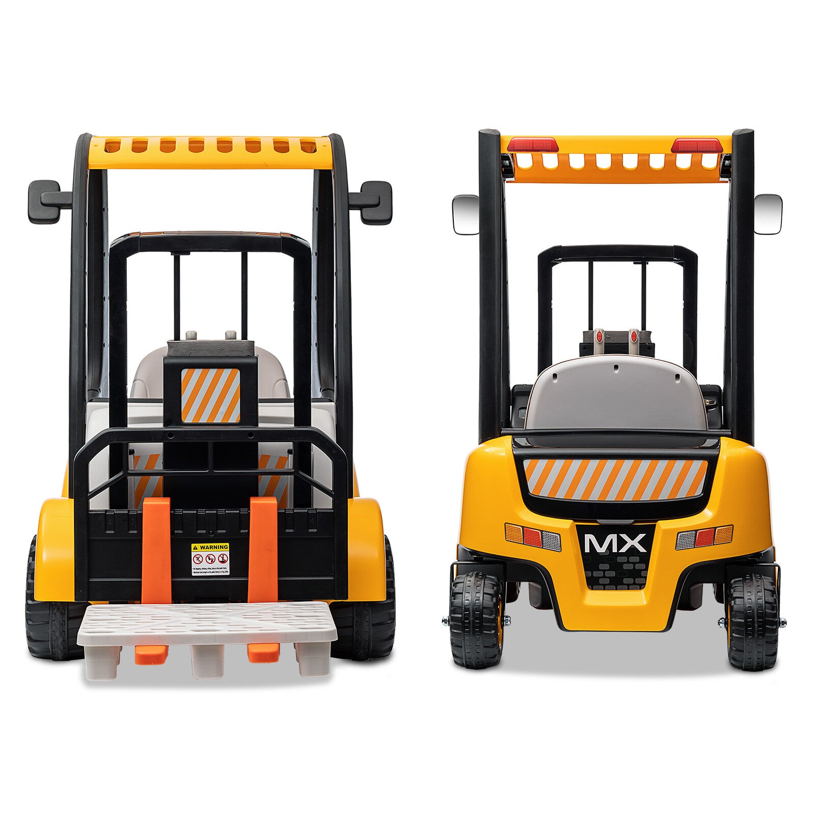12V Battery Powered Kids Ride-On Forklift Car with Tent, Liftable Fork and Remote Control Trend Times 13