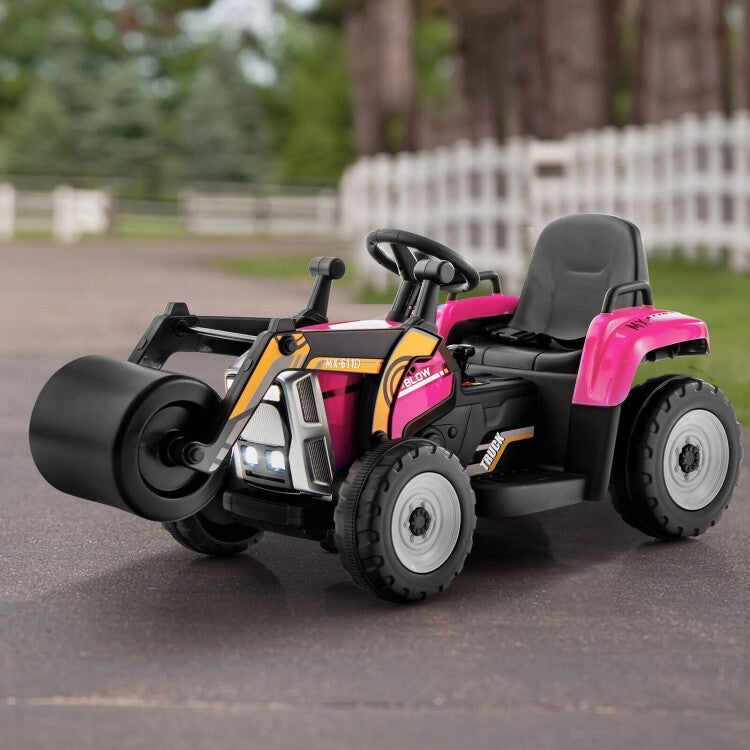 12V Battery-Powered Kids Ride-On Road Roller with 2.4G Remote Control Trend Times 1
