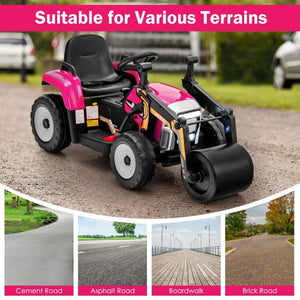 12V Battery-Powered Kids Ride-On Road Roller with 2.4G Remote Control Trend Times 6