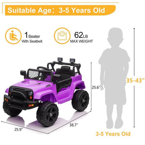 12V Battery-Powered Kids Ride-On Truck Car with 3 Speeds and Parent Remote Control Trend Times 8