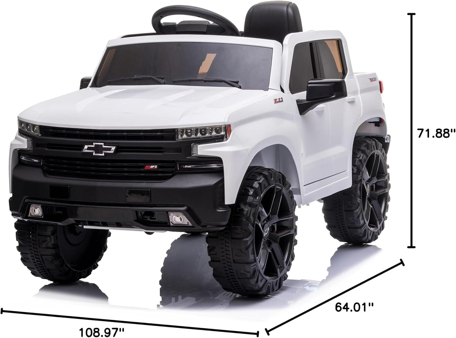 12V Battery Powered Licensed Chevrolet Silverado Trail Boss LT Kids Ride-On Truck Trend Times 6