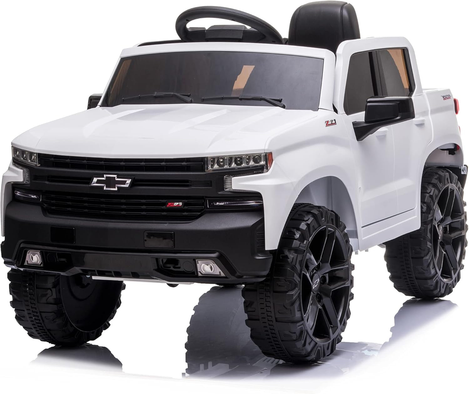12V Battery Powered Licensed Chevrolet Silverado Trail Boss LT Kids Ride-On Truck Trend Times Variant 0