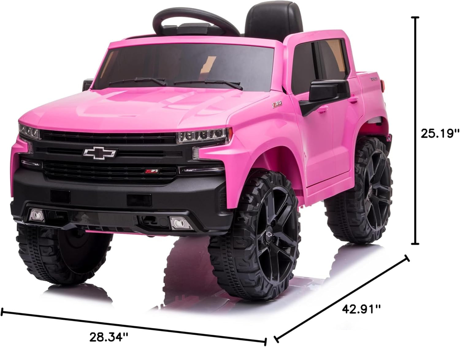 12V Battery Powered Licensed Chevrolet Silverado Trail Boss LT Kids Ride-On Truck Trend Times 6