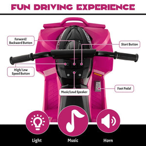 12V Battery Powered Electric Ride-On ATV 4-Wheeler Toy Car for Kids Trend Times 9