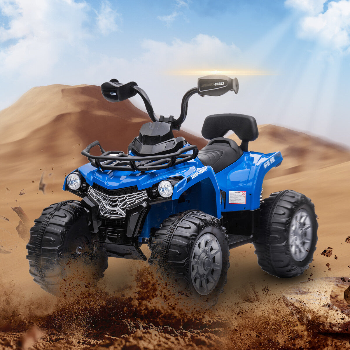 12V Battery-Powered Electric Ride-On ATV 4-Wheeler Quad Truck Toy for Kids Trend Times 0