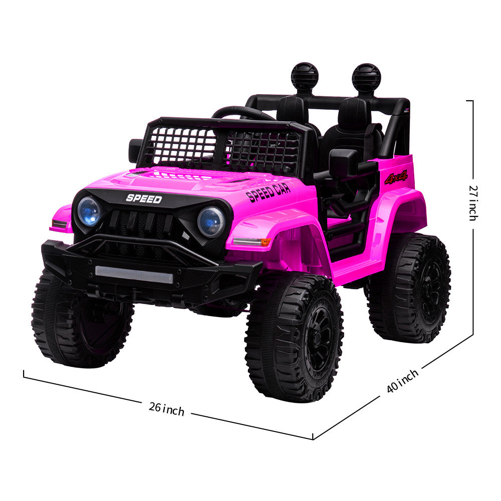 12V Battery Powered Kids Electric Ride-On Truck Car with 3 Adjustable Speeds Trend Times 1