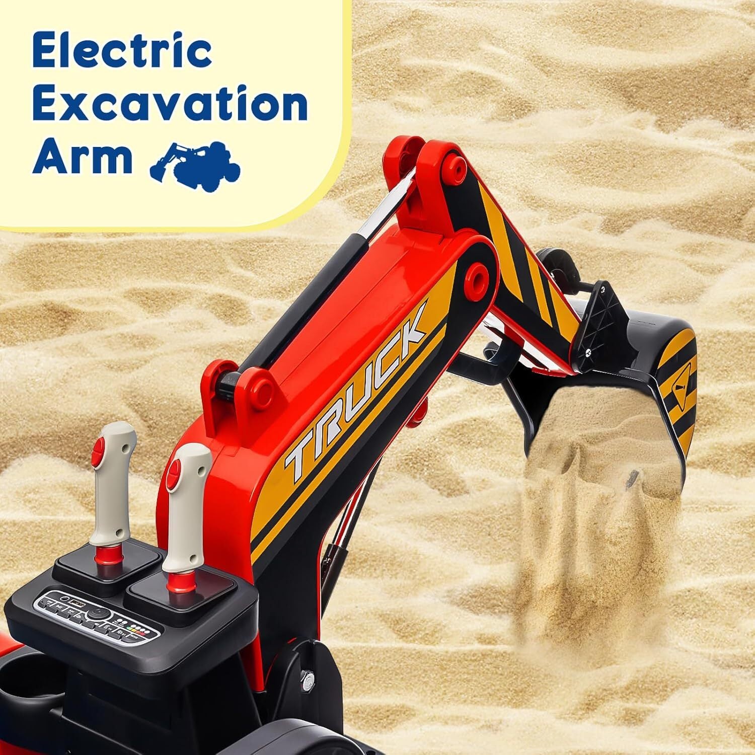 12V Battery-Powered 4WD Electric Ride-On Excavator Truck for Kids Trend Times 7