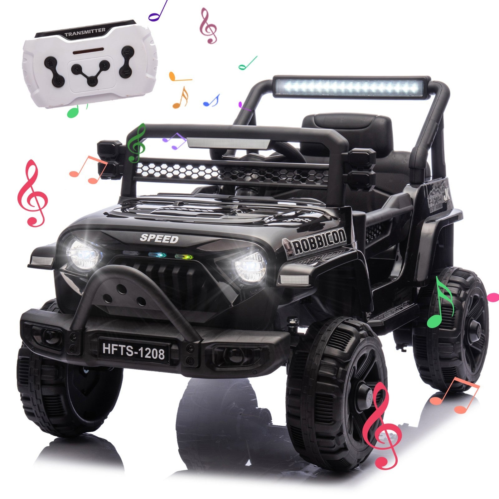 12V Battery-Powered Ride-On Toy Truck for Kids with Remote Control, LED Lights, and Music Trend Times 0