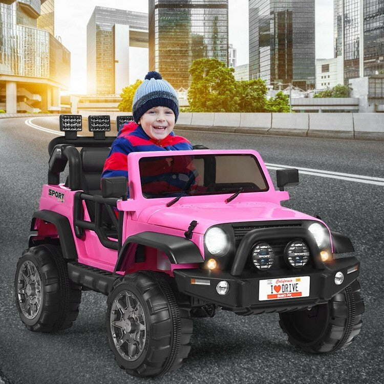 12V Rechargeable Kids Ride-On Car Truck with Remote Control and Storage Compartment Trend Times 1