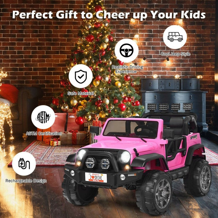 12V Rechargeable Kids Ride-On Car Truck with Remote Control and Storage Compartment Trend Times 5